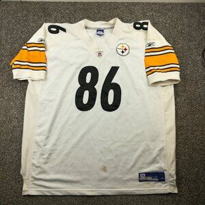 Vintage Hines Ward Pittsburgh Steelers Jersey Reebok White Sewn Mens 60 *Flaw